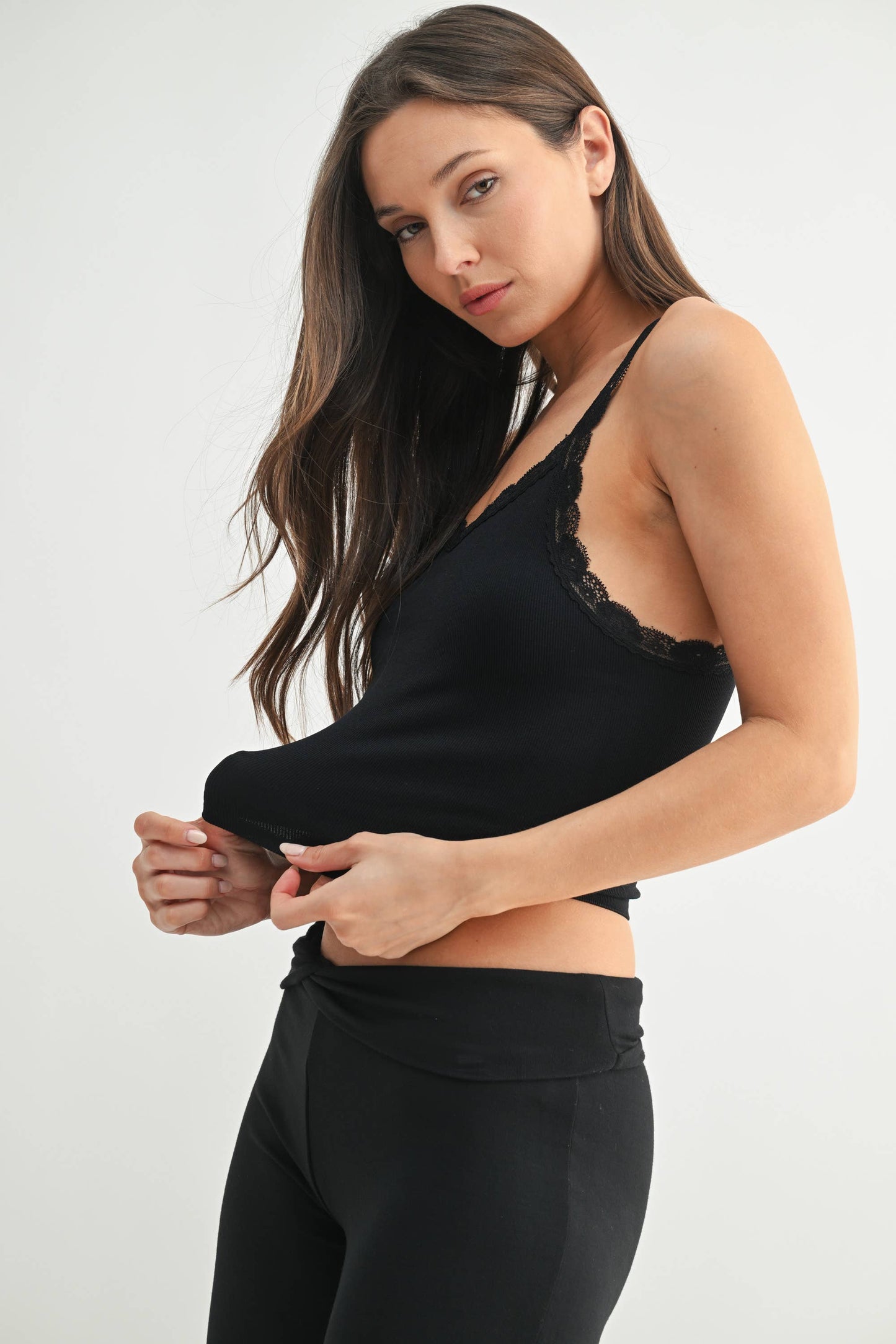 Elora Lace Trim Tank Top