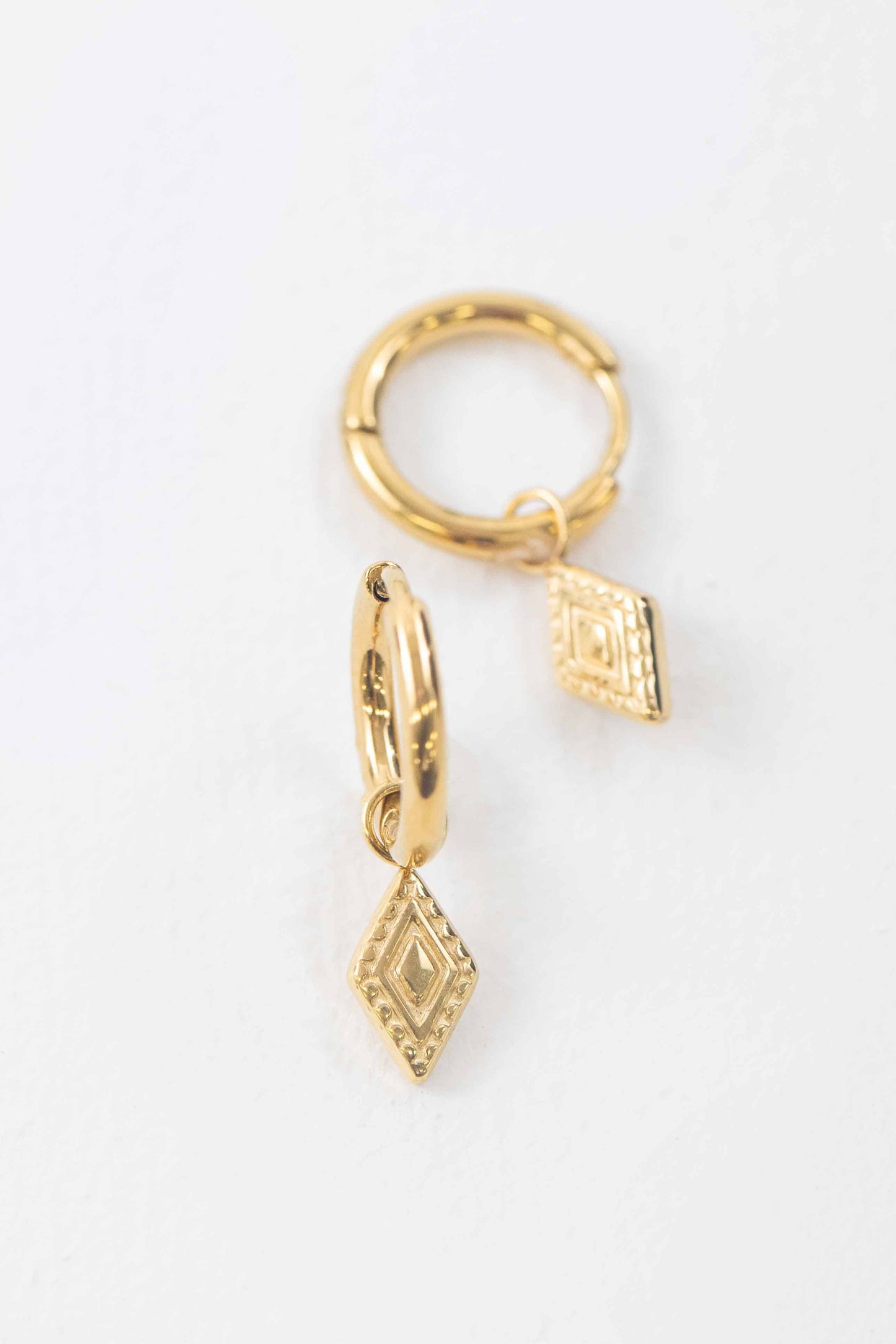 Dangle Huggie Hoop Earrings