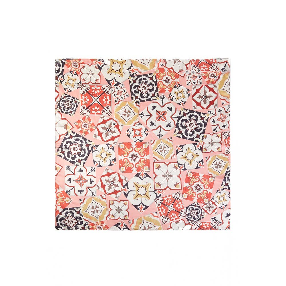 Ceramic Tile Patchwork Square Scarf