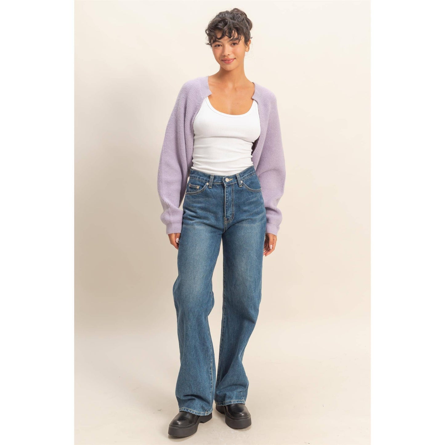 Liam Cropped Shrug Cardigan