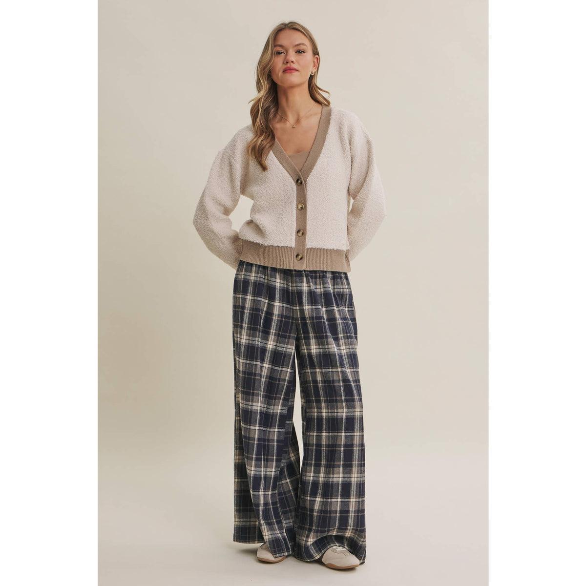 Boucle Button-Down Cardigan