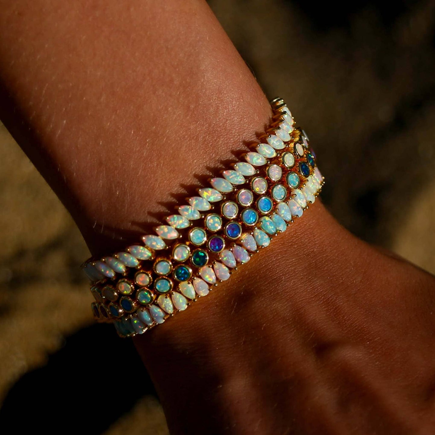 Pastel Opal Ombre Tennis Bracelet