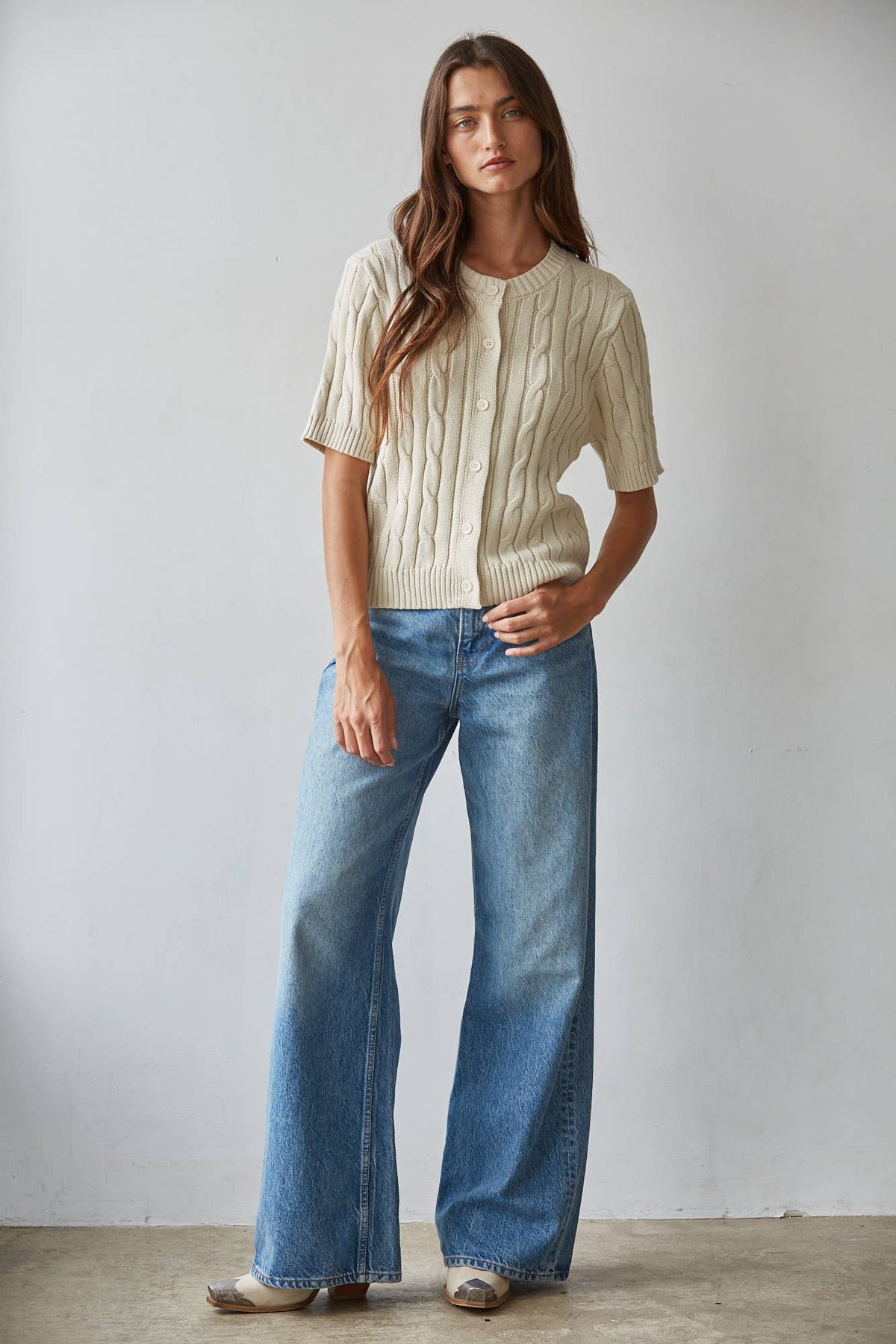 Cara Cable Knit Top