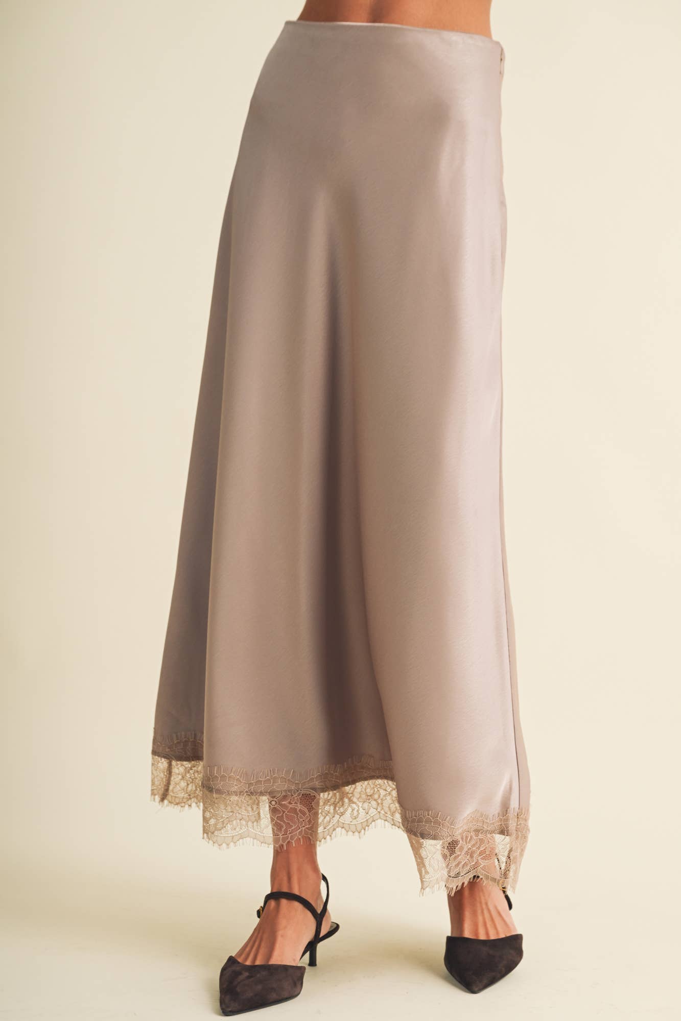 Amalie Scallop-Trim Lace Skirt