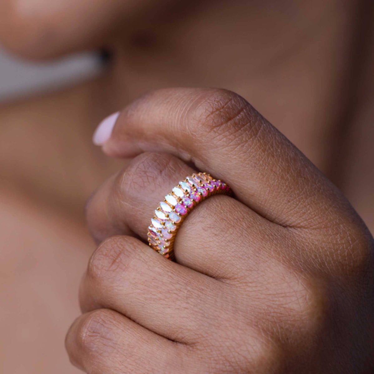 Angel Quartz Eternity Band