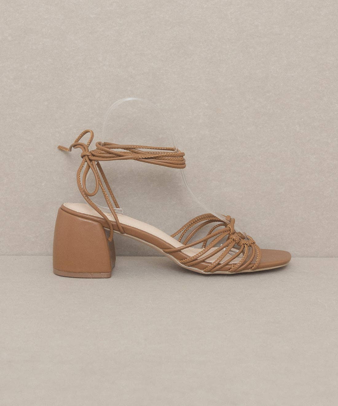 The Celia | Knotted Lace-Up Heel