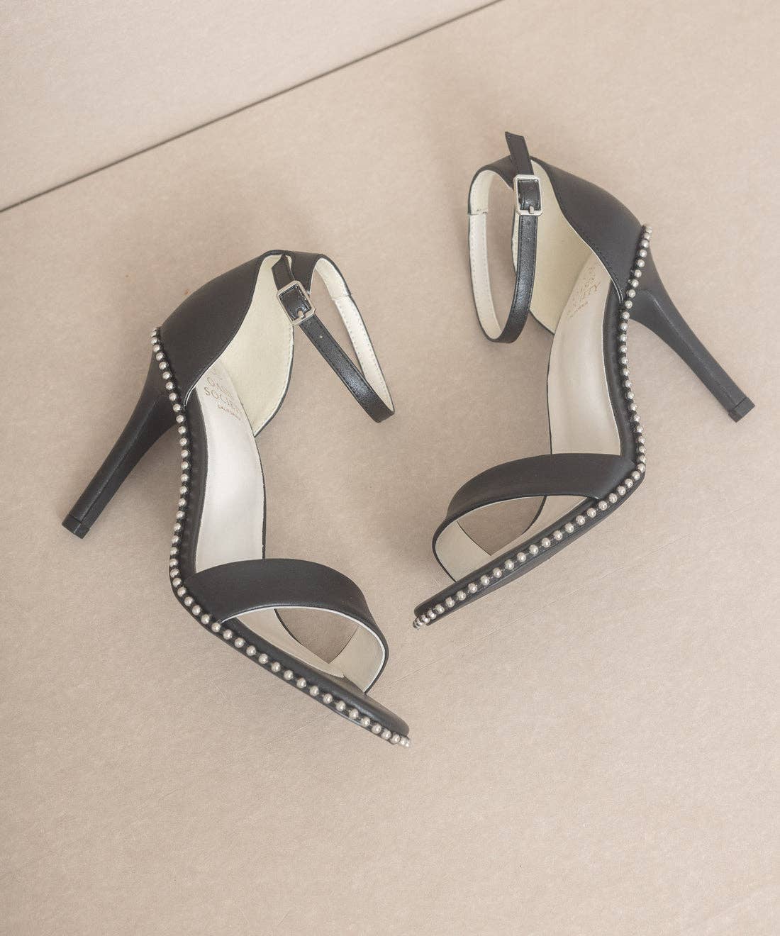 The Dublin | Metal Drop Studded Open Toe Heel