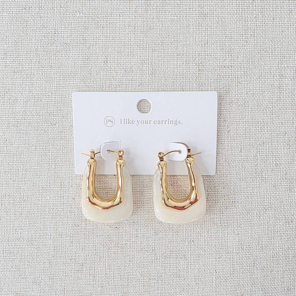 Cha-Cha Resin Hoop Earrings