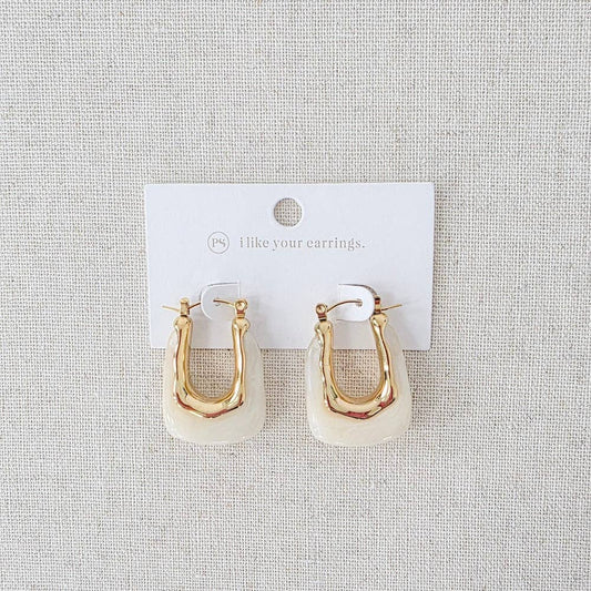 Cha-Cha Resin Hoop Earrings