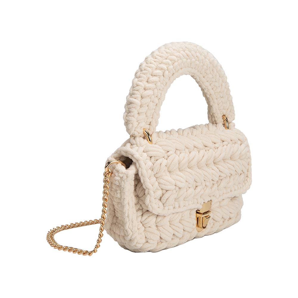 Avery Ivory Chenille Crossbody Bag