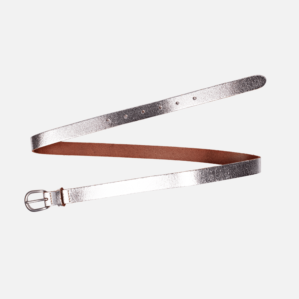 Eva | Metallic Skinny Belt