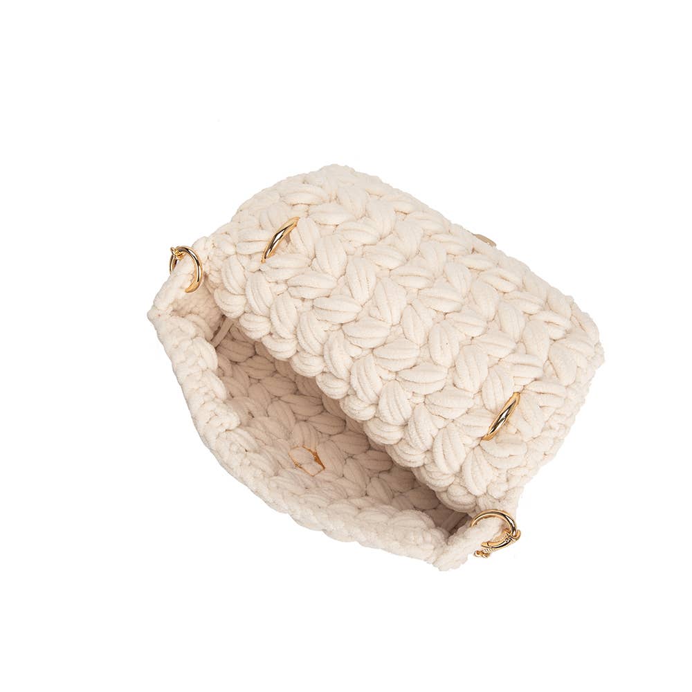 Avery Ivory Chenille Crossbody Bag