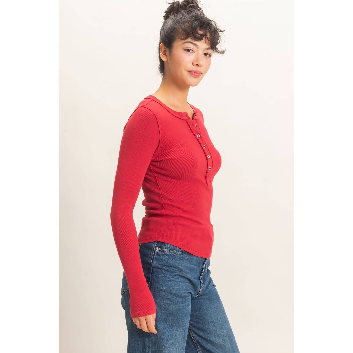 Henley Long Sleeve Top