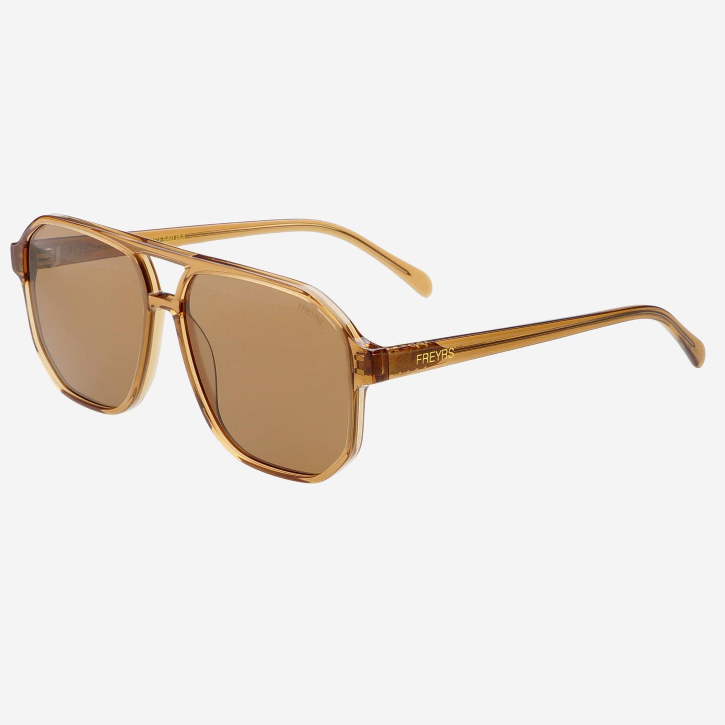 Billie Brown Aviator Sunglasses