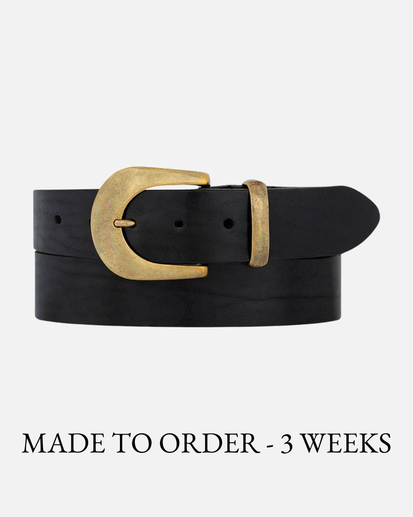 Andrea |  Gold Buckle Leather Belt Women