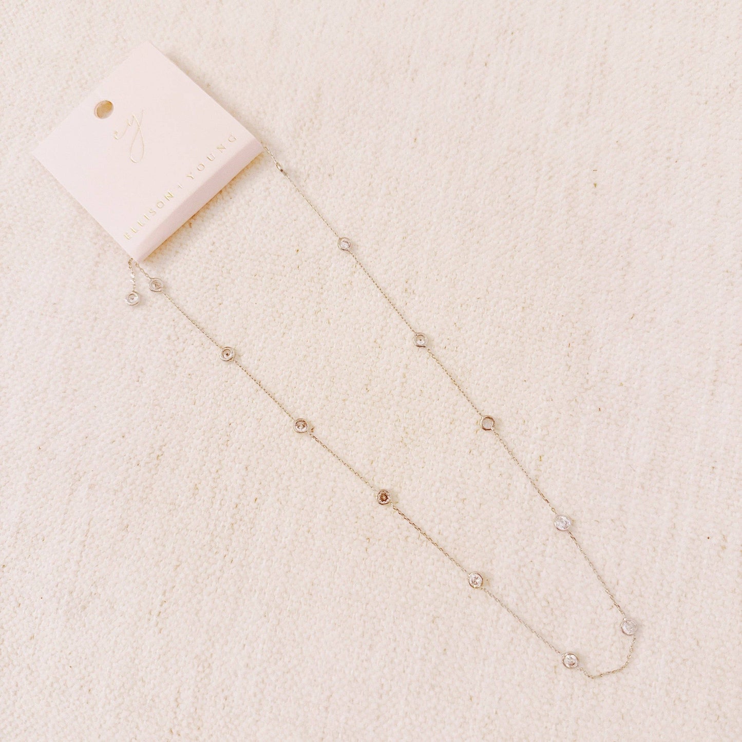 Bezel Sparkle Station Necklace