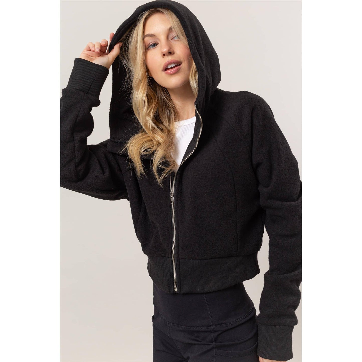 Lori Fleece Zip-Front Hood Jacket