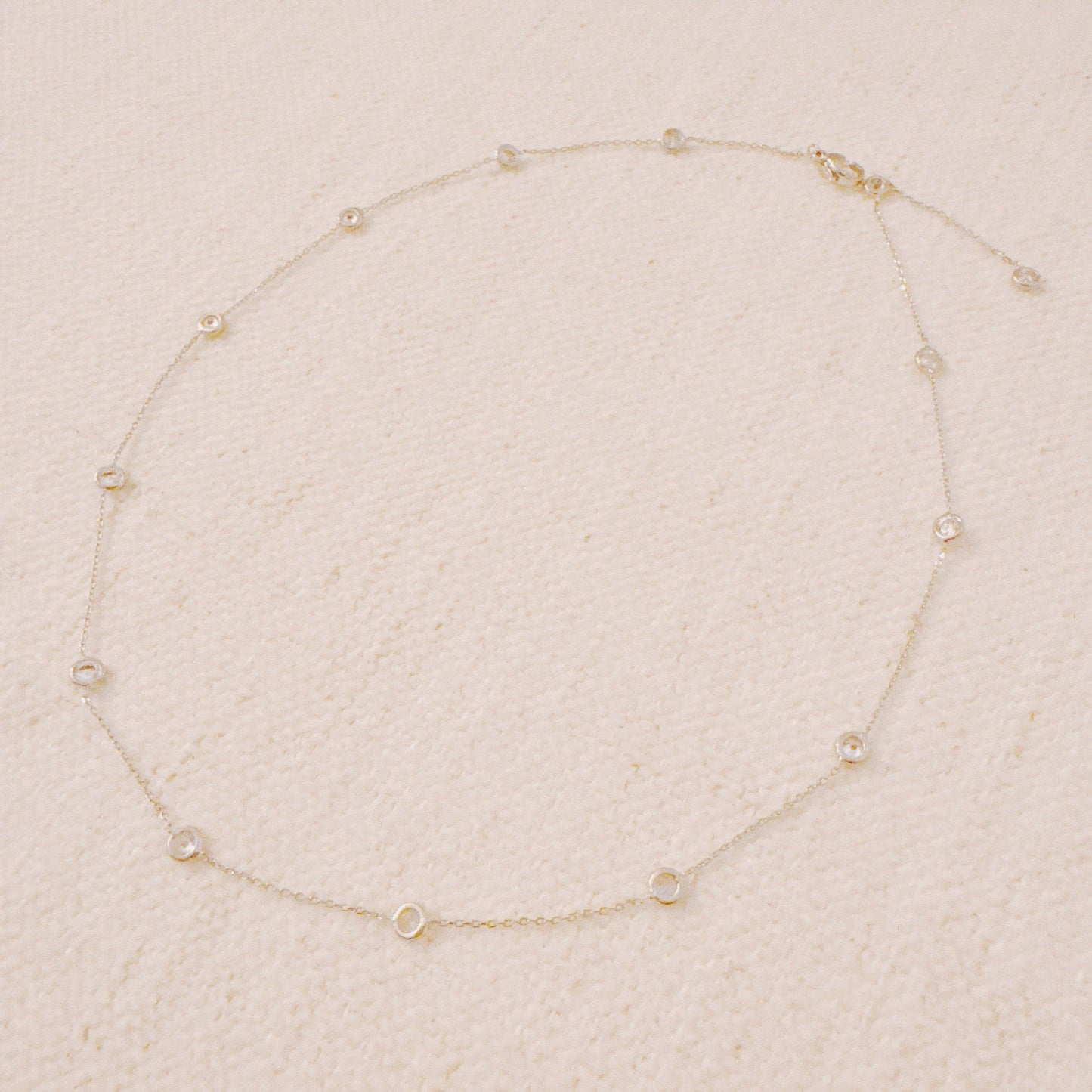 Bezel Sparkle Station Necklace