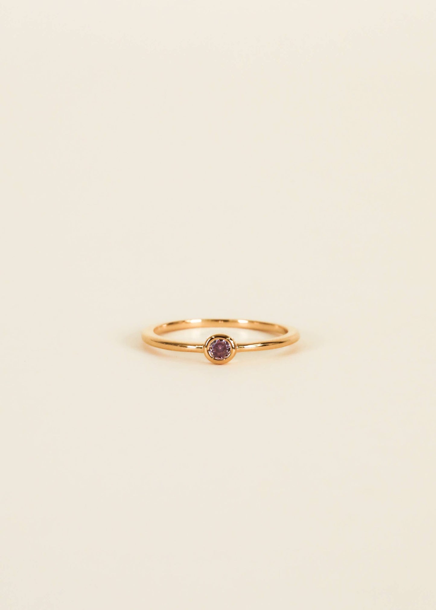 Gold Rings - Simple Stud Lavender