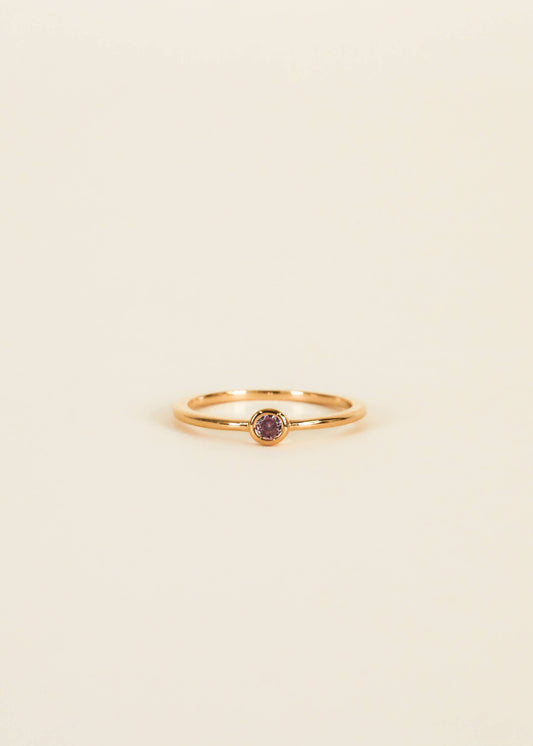 Gold Rings - Simple Stud Lavender