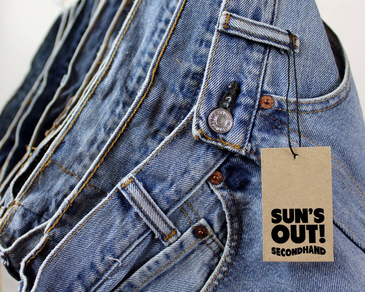 Levi High-Rise Upcycled Denim Cutoff Shorts