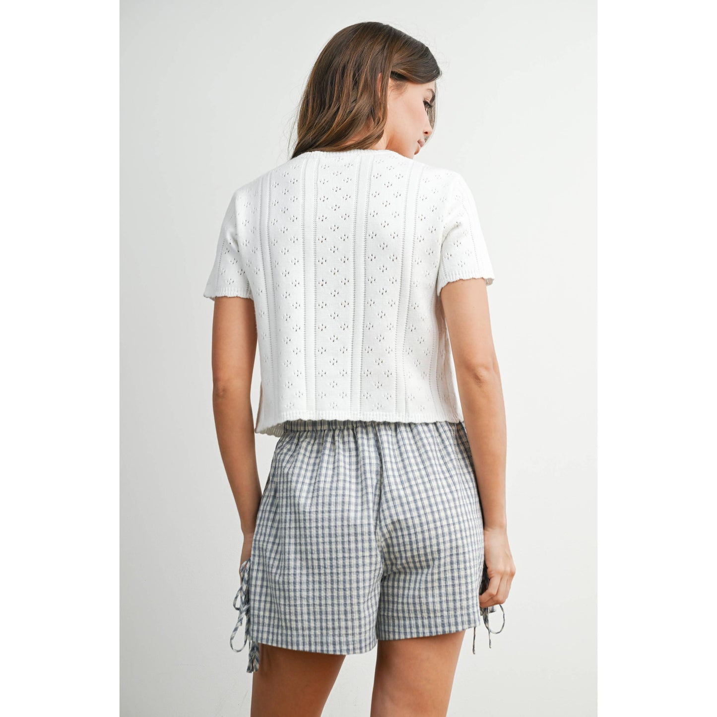 Juliet Scalloped Tie-Front Top