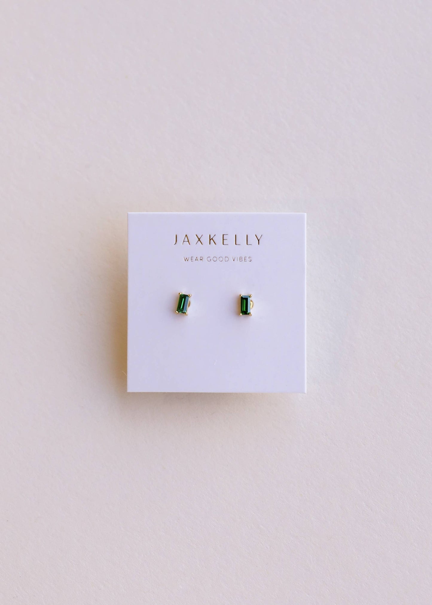 Baguette - Emerald Earrings