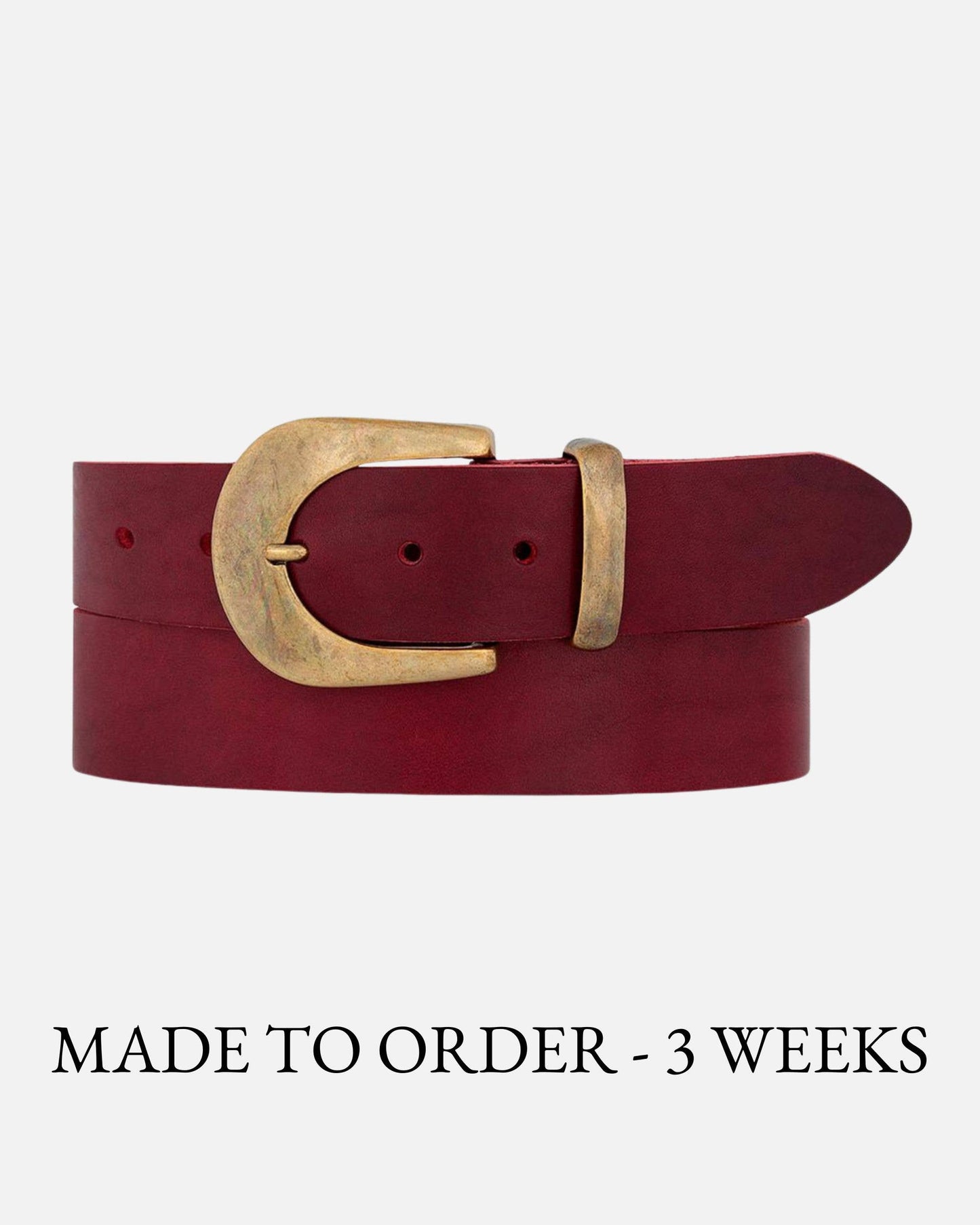 Andrea |  Gold Buckle Leather Belt Women