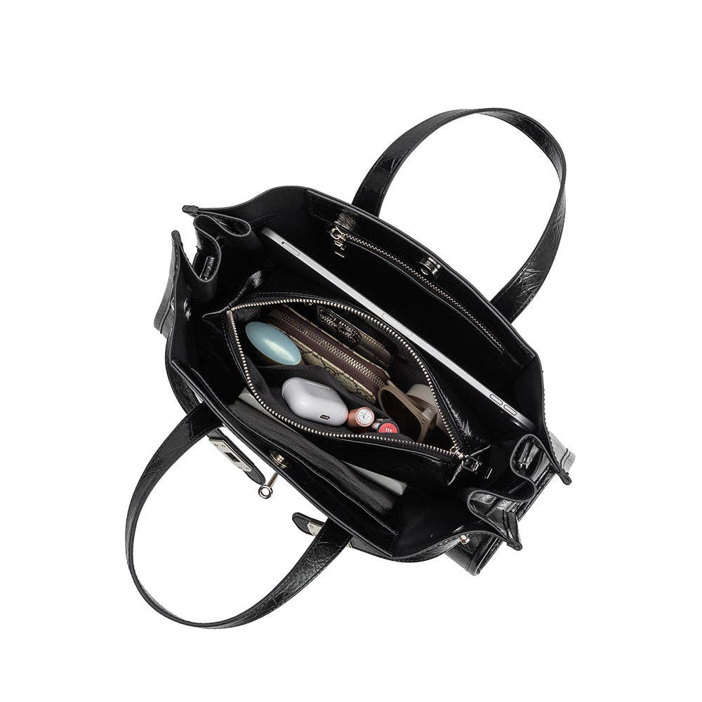 Sutton Burgundy Recycled Vegan Leather Tote Bag