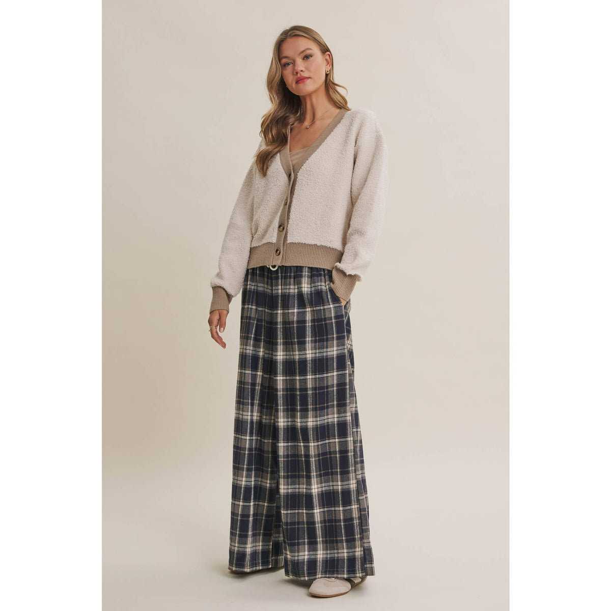 Boucle Button-Down Cardigan