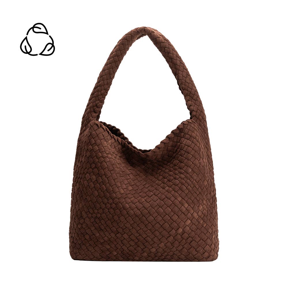 Johanna Tobacco Vegan Suede Shoulder Bag