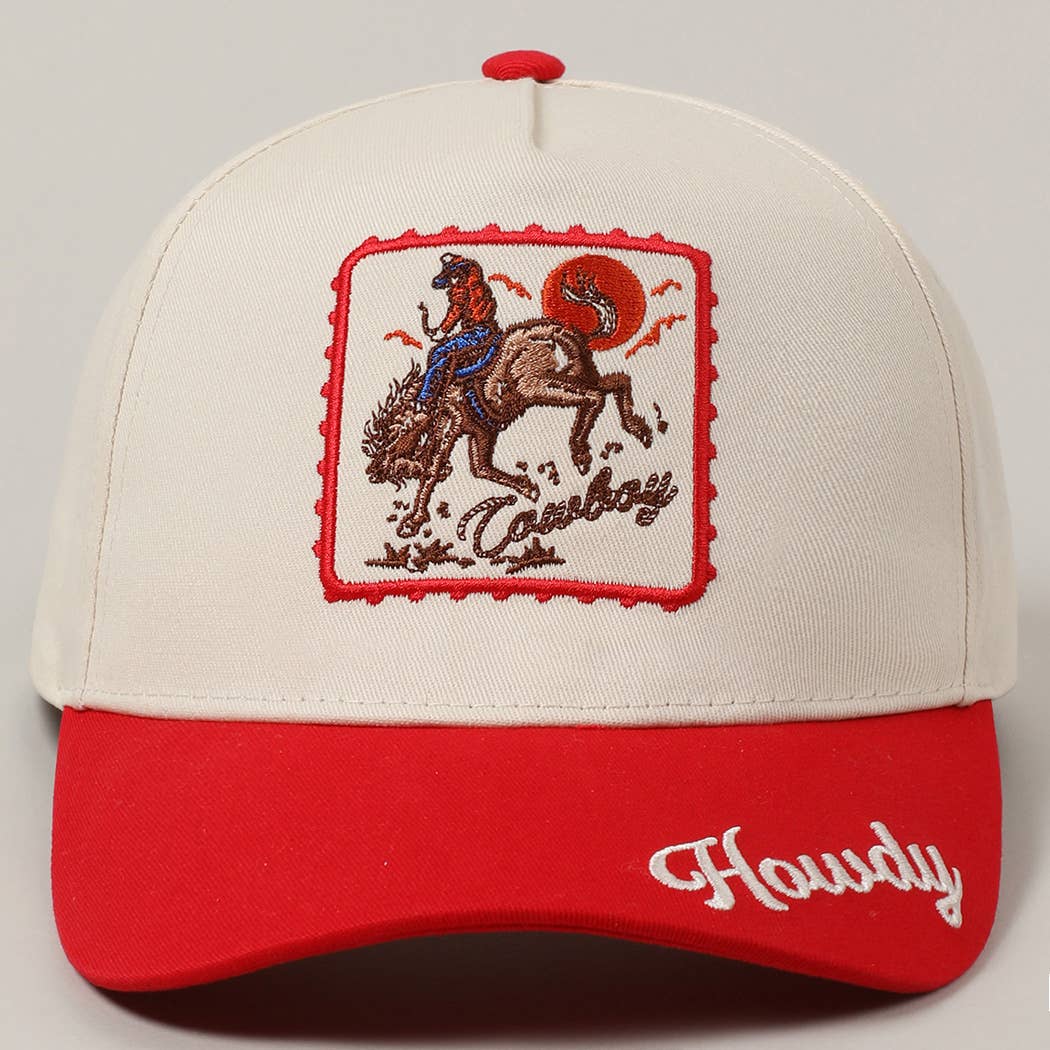 Cowboy Horse Embroidery Hat