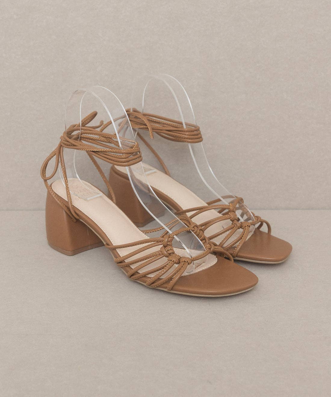 The Celia | Knotted Lace-Up Heel