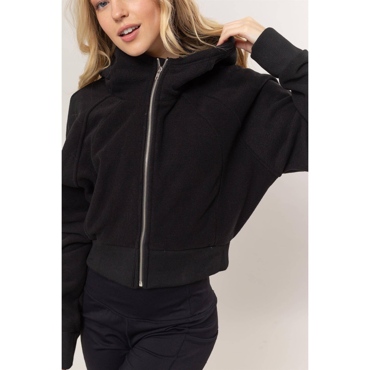 Lori Fleece Zip-Front Hood Jacket