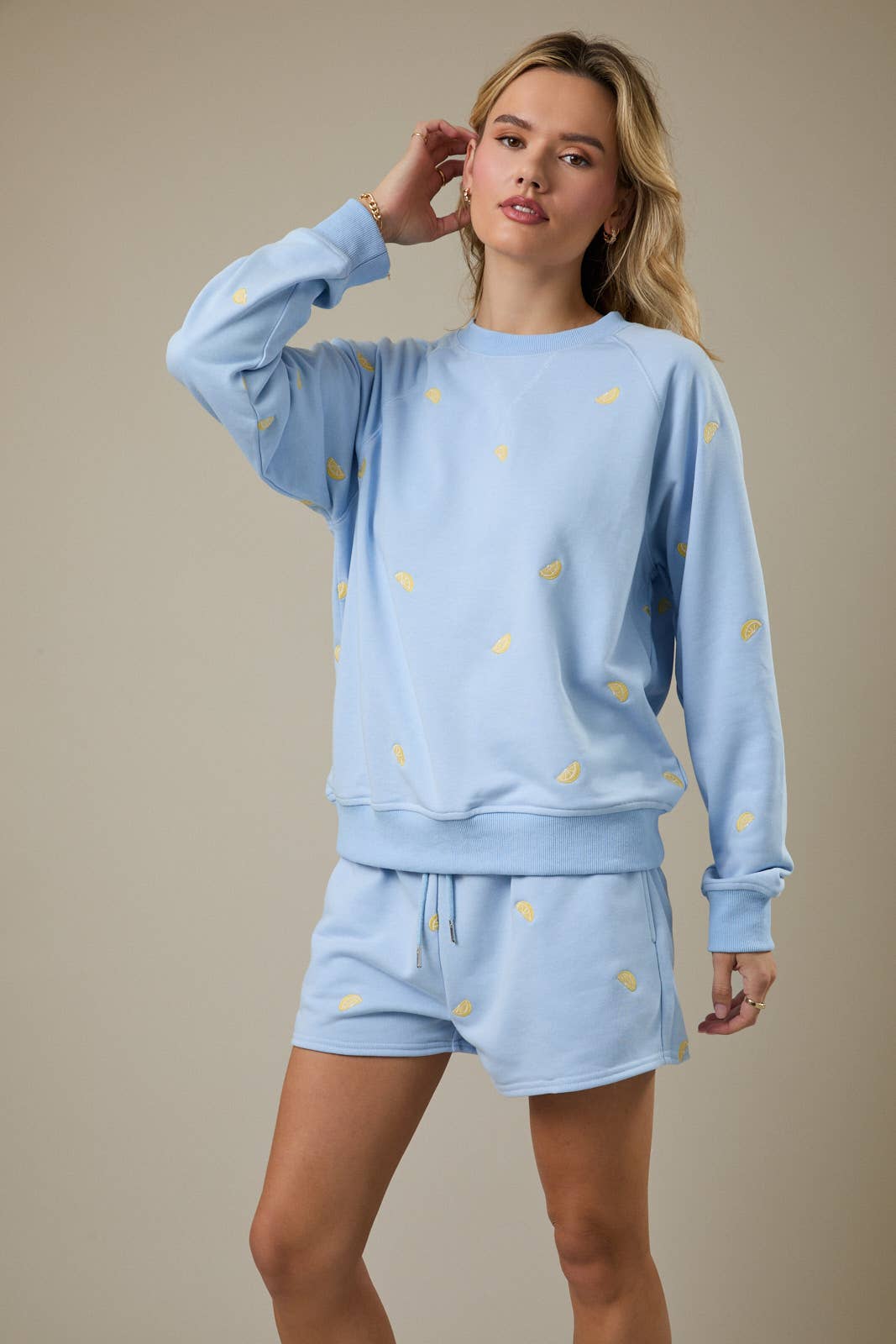 Lemon Embroidered Sweatshirt