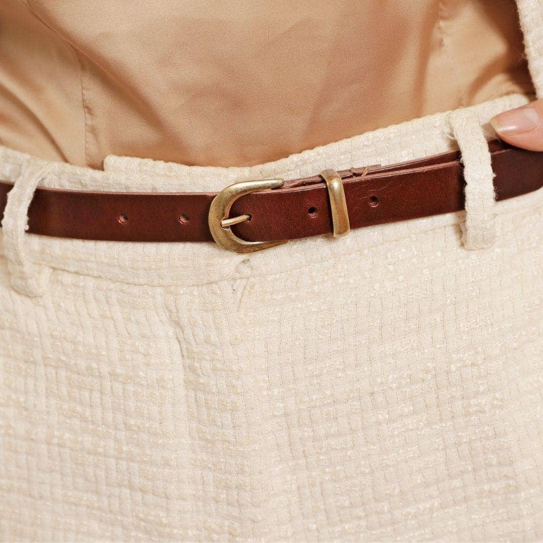 Ank | Skinny Leather Belt