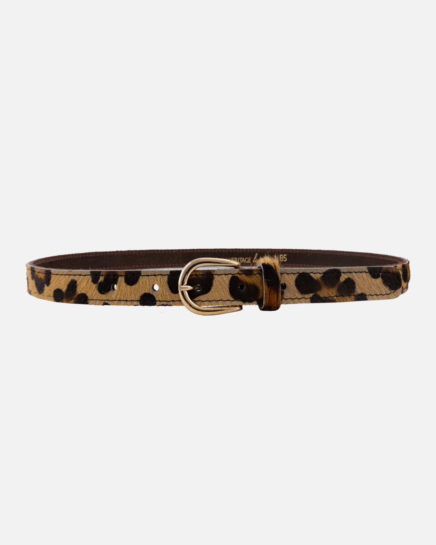 Dania | Gold Leopard Skinny Leather Belt Women