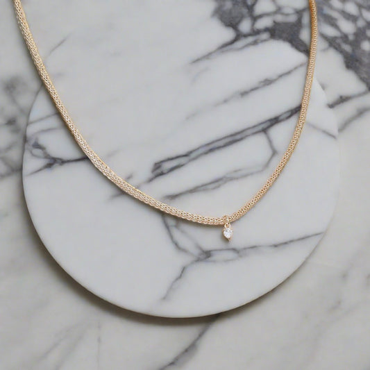 Reba Rounded Snake Chain Necklace