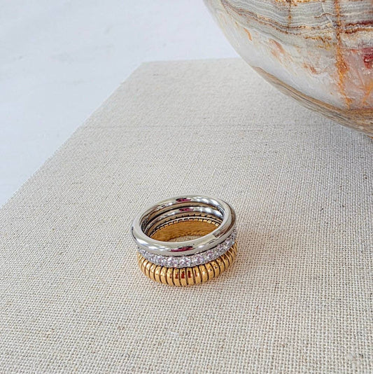 The Element Stack Ring Trio