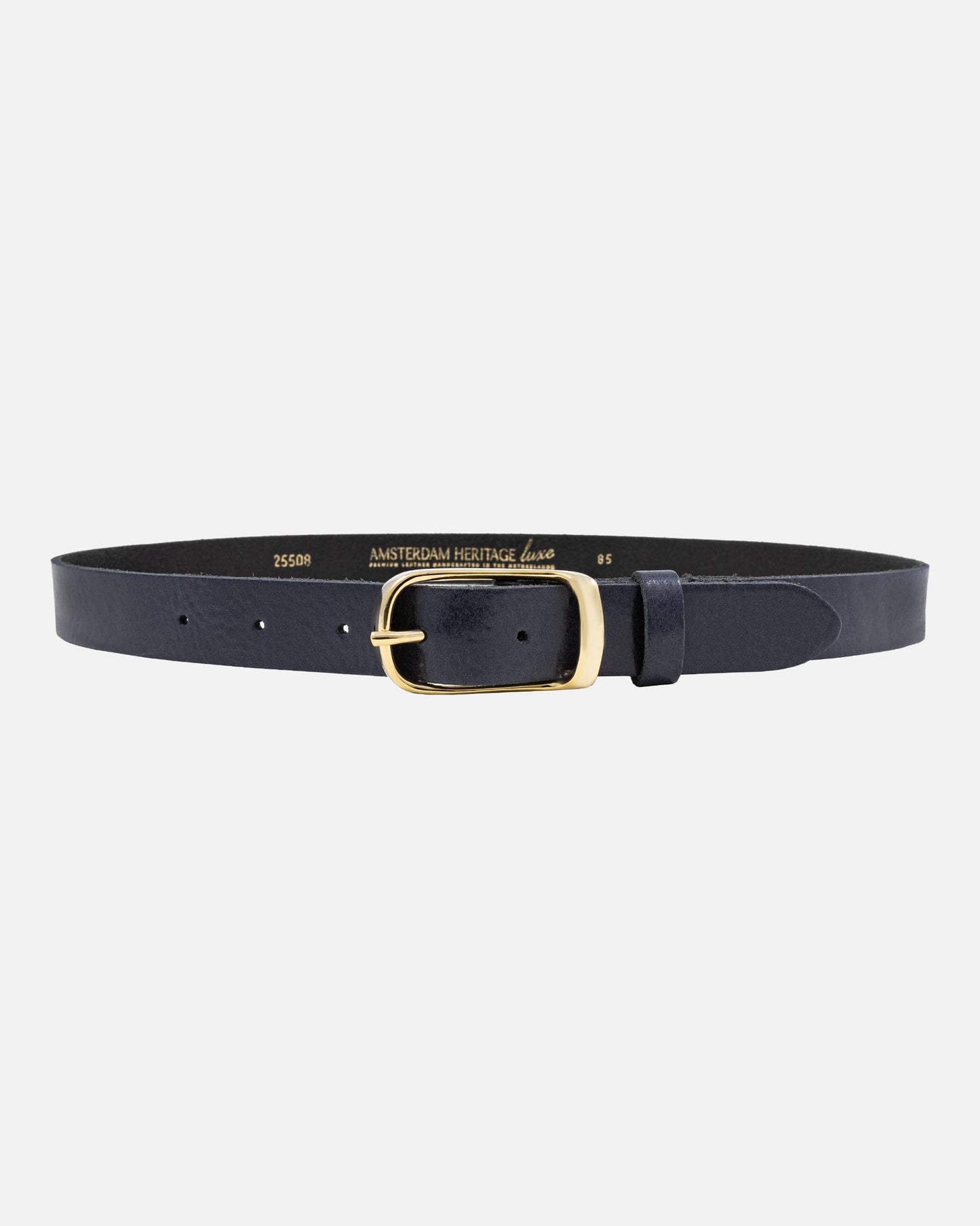 Lasse | Gold Buckle Skinny Belt