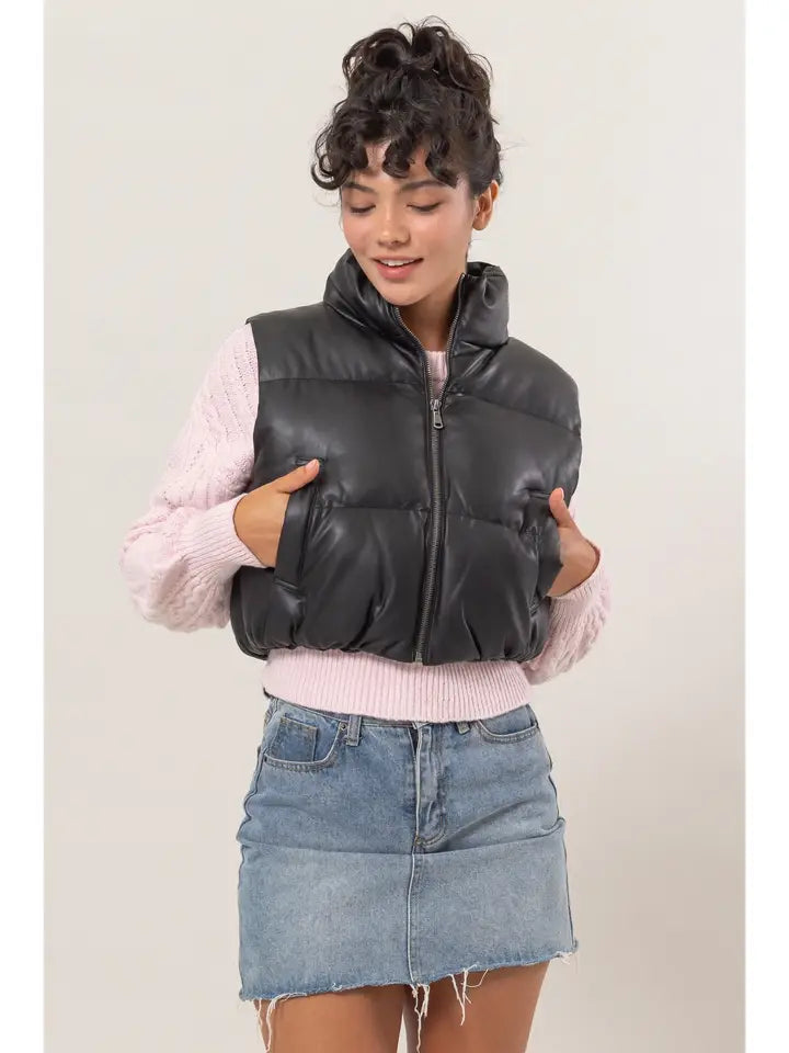 Carolyn Puffer Crop Vest