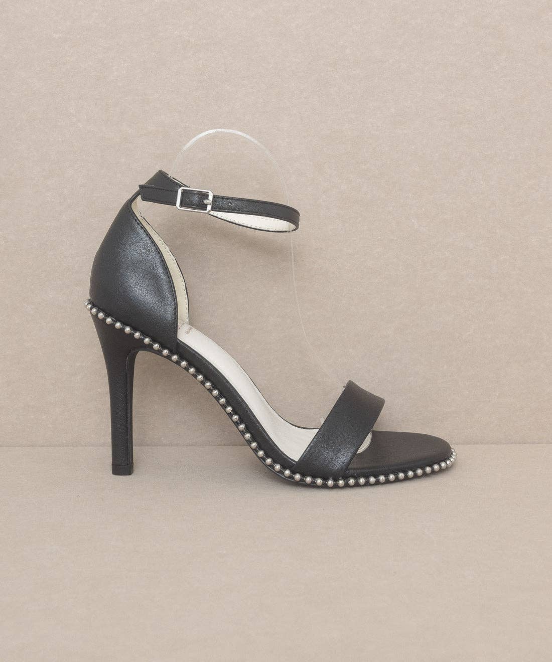 The Dublin | Metal Drop Studded Open Toe Heel