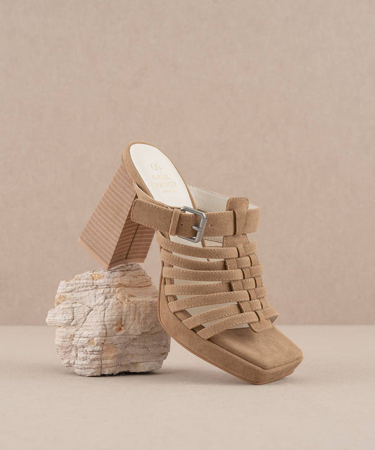 The Rome | Basket Weave Inspired Sandal on A Platform